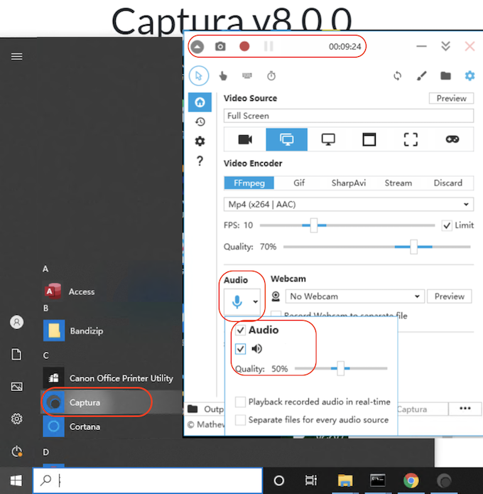 Windows Captura - 控制台