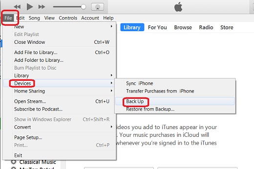 iTunes苹果机备份